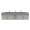 Castello Usa Nile 84-inch Gray Vanity Set with Gray Top and Gold Handles CB-MC-84G-GLD-2053-GR - alternate 6